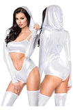 Saresia Wetlook Silver Body Set (XS, L) | Angel Clothing