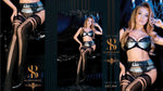 Ballerina 494 Hold Ups Stockings Black Skin | Angel Clothing