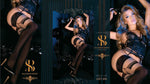 Ballerina 496 Hold Ups Stockings Black Skin | Angel Clothing