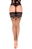 Ballerina 557 Hold Ups Black/Skin | Angel Clothing
