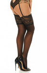 Beauty Night Romance Stockings Black | Angel Clothing