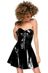 Black Level Corset Vinyl Dress | Angel Clothing