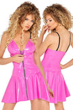 Black Level Pink Vinyl Dress | Angel Clothing
