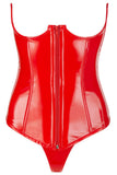 Black Level Red Vinyl Corset | Angel Clothing