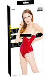Black Level Red Vinyl Corset | Angel Clothing