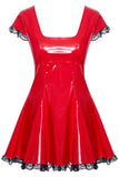 Black Level Red Vinyl Dress | Angel Clothing
