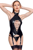 Black Level Vinyl Basque and String | Angel Clothing