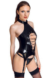 Black Level Vinyl Basque and String | Angel Clothing