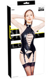 Black Level Vinyl Basque and String | Angel Clothing