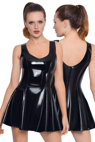 Black Level Short Vinyl Dress | Angel Clothing