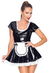 Black Level Vinyl French Maid Costume | Angel Clothing