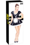 Black Level Vinyl French Maid Costume | Angel Clothing