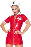 Black Level Red Nurse Vinyl Dress | Angel Clothing