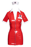 Black Level Red Nurse Vinyl Dress | Angel Clothing
