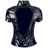 Black Level Vinyl Zip Top (S, M) | Angel Clothing
