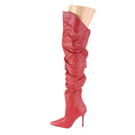 Pleaser CLASSIQUE 3011 Boots Red | Angel Clothing
