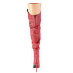 Pleaser CLASSIQUE 3011 Boots Red | Angel Clothing