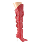 Pleaser CLASSIQUE 3011 Boots Red | Angel Clothing