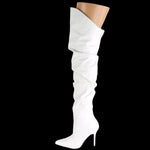 Pleaser CLASSIQUE 3011 Boots White | Angel Clothing