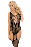 Livia Corsetti Liramiran Bodystocking Black | Angel Clothing