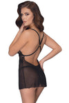 Cottelli Lingerie Black Babydoll Set | Angel Clothing