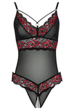 Cottelli Black Red Body | Angel Clothing