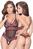 Cottelli Black Red Body | Angel Clothing