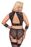 Cottelli Bondage Plus Size Lace Lingerie Set | Angel Clothing