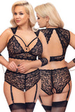 Cottelli Bondage Plus Size Lace Lingerie Set | Angel Clothing