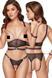 Cottelli Bondage Open Cup Lingerie Set | Angel Clothing