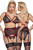 Cottelli Bondage Plus Size Suspender Set | Angel Clothing