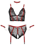 Cottelli Bondage Plus Size Red Black Set (XL)