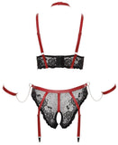 Cottelli Bondage Plus Size Red Black Set (XL, 2XL) | Angel Clothing