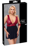 Cottelli Bondage Plus Size Red Black Babydoll | Angel Clothing