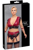 Cottelli Bondage Plus Size Red Black Lingerie Set | Angel Clothing