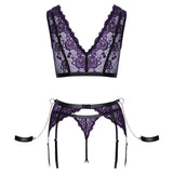 Cottelli Bondage Purple Set | Angel Clothing