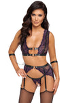 Cottelli Bondage Purple Set | Angel Clothing