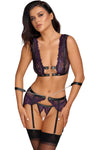 Cottelli Bondage Purple Set | Angel Clothing