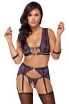 Cottelli Bondage Purple Set | Angel Clothing