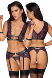 Cottelli Bondage Purple Set | Angel Clothing