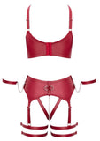 Cottelli Bondage Red Lingerie Set | Angel Clothing