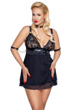 Cottelli Bondage Plus Size Babydoll Set | Angel Clothing