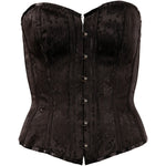 Cottelli Party Black Brocade Corset | Angel Clothing