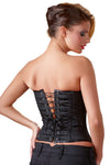 Cottelli Party Black Brocade Corset | Angel Clothing