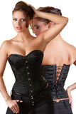 Cottelli Party Black Brocade Corset | Angel Clothing