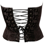 Cottelli Party Black Brocade Corset | Angel Clothing