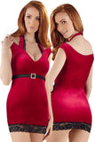 Cottelli Party Red Velvet Mini Dress (S) | Angel Clothing