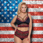 Cottelli Curves Plus Size Red Black Lingerie Set | Angel Clothing