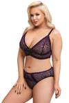 Cottelli Curves Purple Set | Angel Clothing