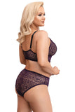 Cottelli Curves Purple Set | Angel Clothing